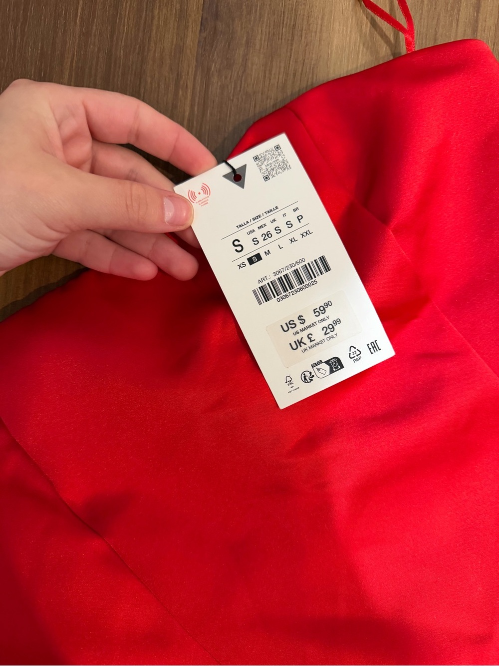 Zara Strapless Mini Dress in Red - Picture 4 of 4